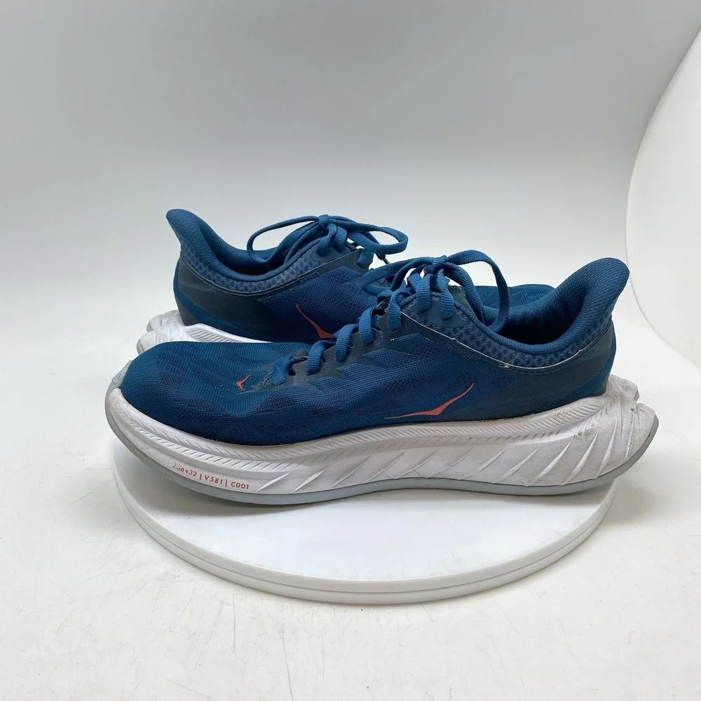 Hoka One One Sneakers Womens 7.5 Carbon X 2 1113527 MBHCR Blue Running Gym Shoes